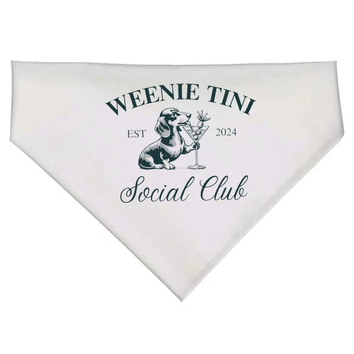 Weenie Tini Social Club Dachshund Weiner Dog USA-Made Doggie Bandana