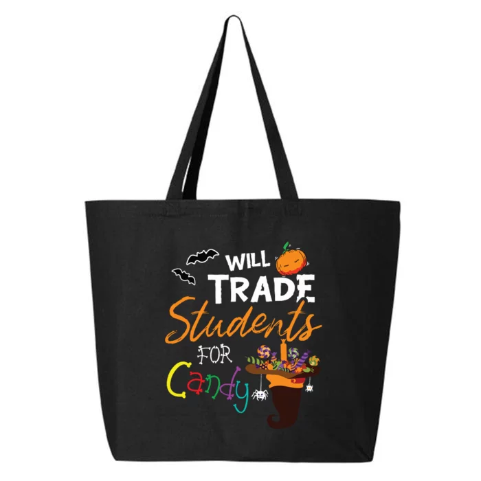 Will Trade Students For Candy Halloween Costume Teacher 25L Jumbo Tote