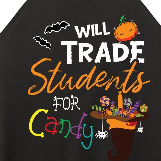 Will Trade Students For Candy Halloween Costume Teacher Women’s Perfect Tri Rocker Tank