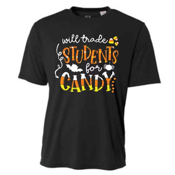 Will Trade Students For Candy Teacher Easy Halloween Costume Cooling Performance Crew T-Shirt