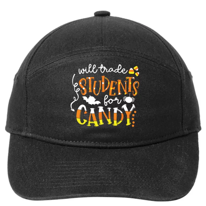 Will Trade Students For Candy Teacher Easy Halloween Costume 7-Panel Snapback Hat