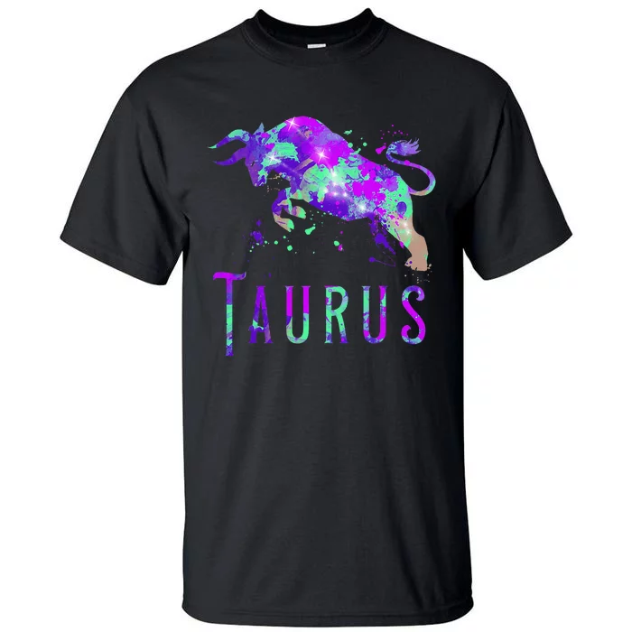 Watercolor Taurus Symbol Zodiac Sign Astrology Horoscope Tall T-Shirt