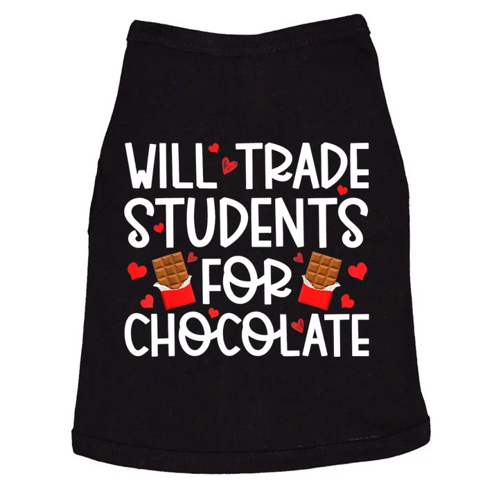 Will Trade Students For Chocolate Teacher Valentines Day Doggie Tank