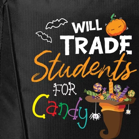 Will Trade Students For Candy Halloween Costume Teacher Gift City Backpack