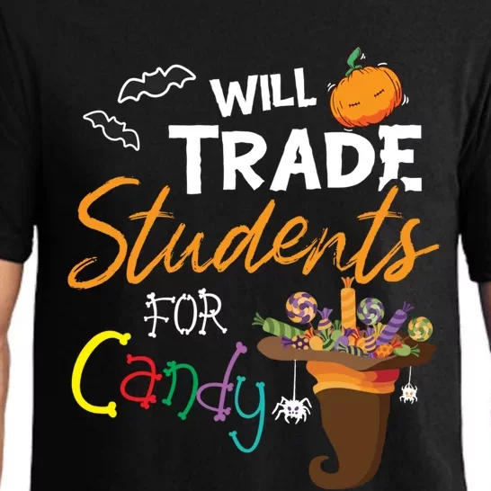 Will Trade Students For Candy Halloween Costume Teacher Gift Pajama Set