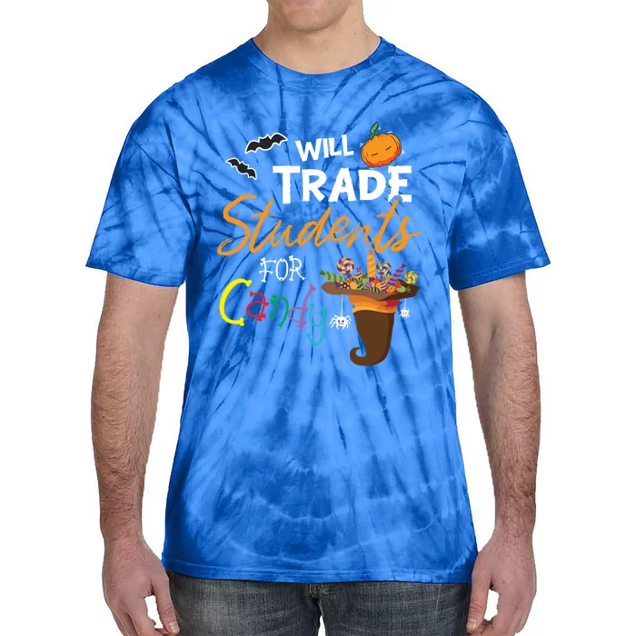 Will Trade Students For Candy Halloween Costume Teacher Gift Tie-Dye T-Shirt