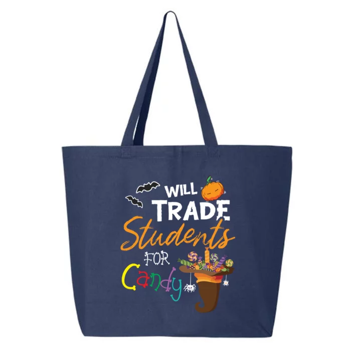 Will Trade Students For Candy Halloween Costume Teacher Gift 25L Jumbo Tote