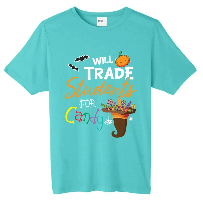 Will Trade Students For Candy Halloween Costume Teacher Gift ChromaSoft Performance T-Shirt