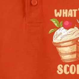 What's The Scope Funny Ice Cream Gift Dry Zone Grid Performance Polo