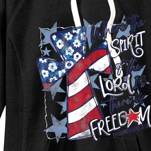 Where The Spirit Of The Lord Is There Is Freedom Women's Fleece Hoodie