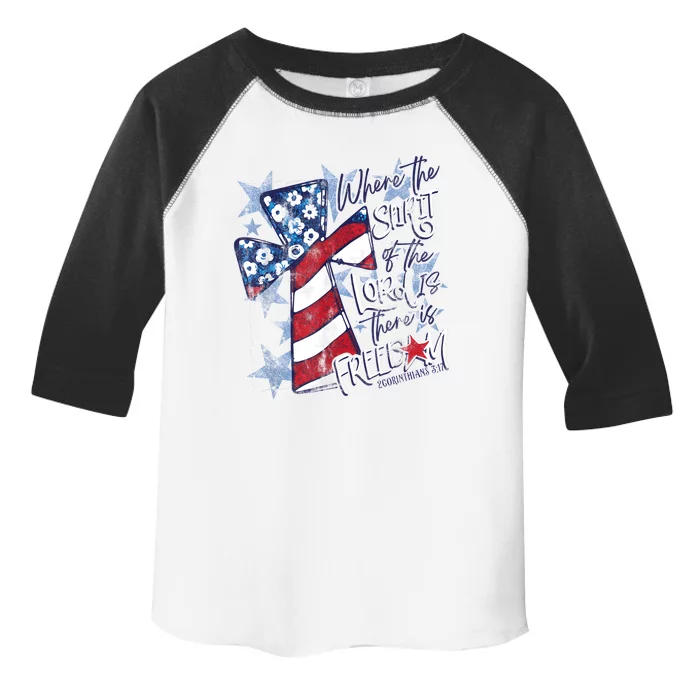 Where The Spirit Of The Lord Is There Is Freedom Toddler Fine Jersey T-Shirt