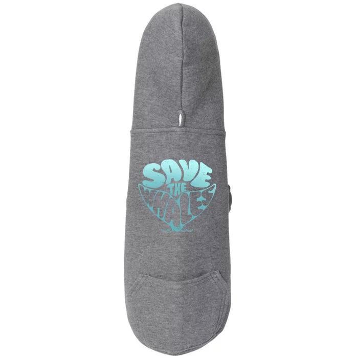 Whale Tail Save The Whales Doggie 3-End Fleece Hoodie