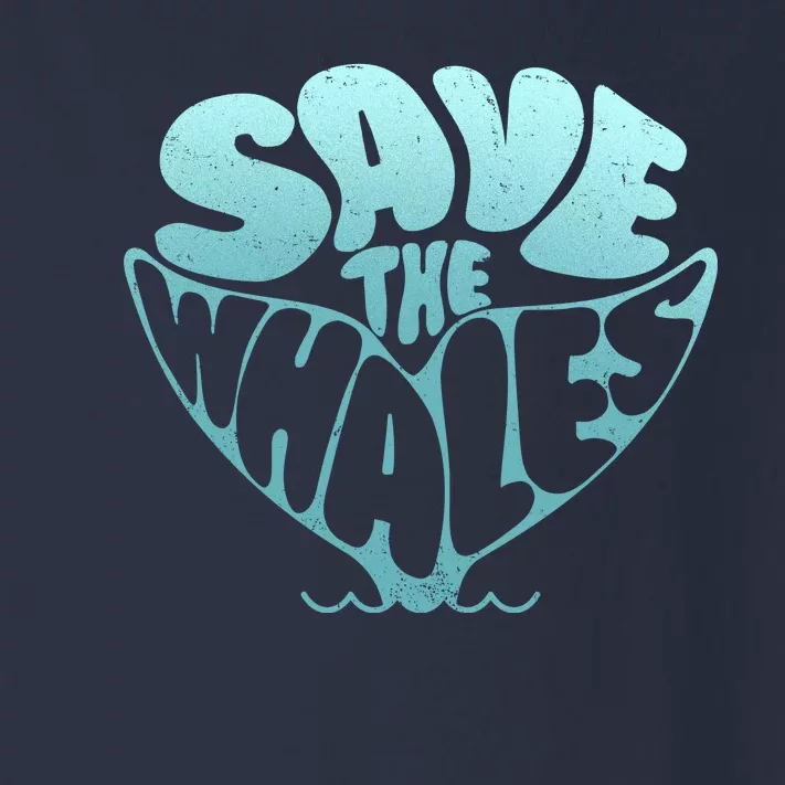 Whale Tail Save The Whales Toddler Long Sleeve Shirt