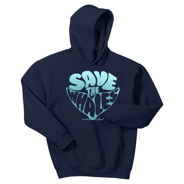 Whale Tail Save The Whales Kids Hoodie