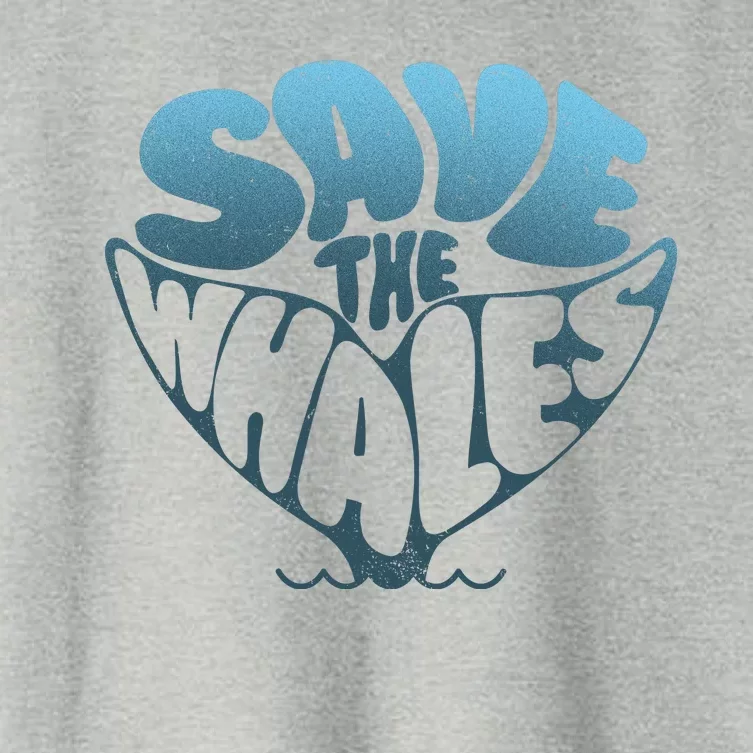 Whale Tail Save The Whales Women's Crop Top Tee