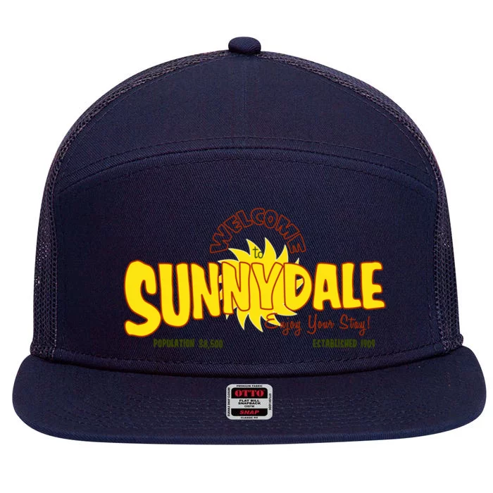 Welcome To Sunnydale 7 Panel Mesh Trucker Snapback Hat