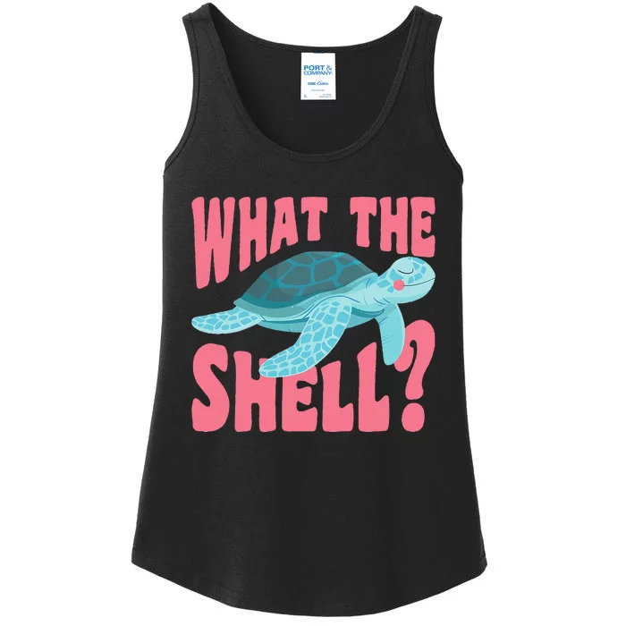 What The Shell Funny Turtle Ladies Essential Tank