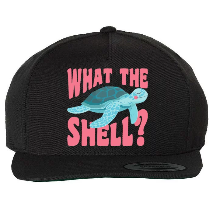 What The Shell Funny Turtle Wool Snapback Cap