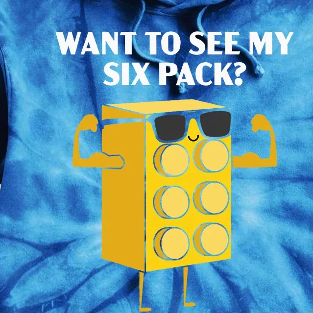 Want To See My Six Pack Bricks Lover Master Builder Tie Dye Hoodie