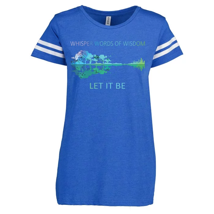 Watercolor Tree Sky There Will Be An Answer Let It Be Guitar Enza Ladies Jersey Football T-Shirt