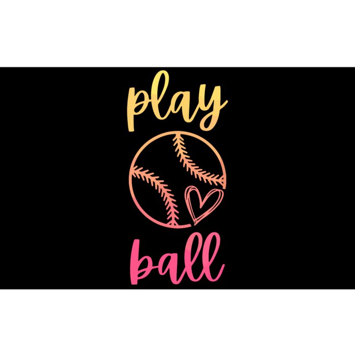 Women Teen Softball Play Ball Bumper Sticker