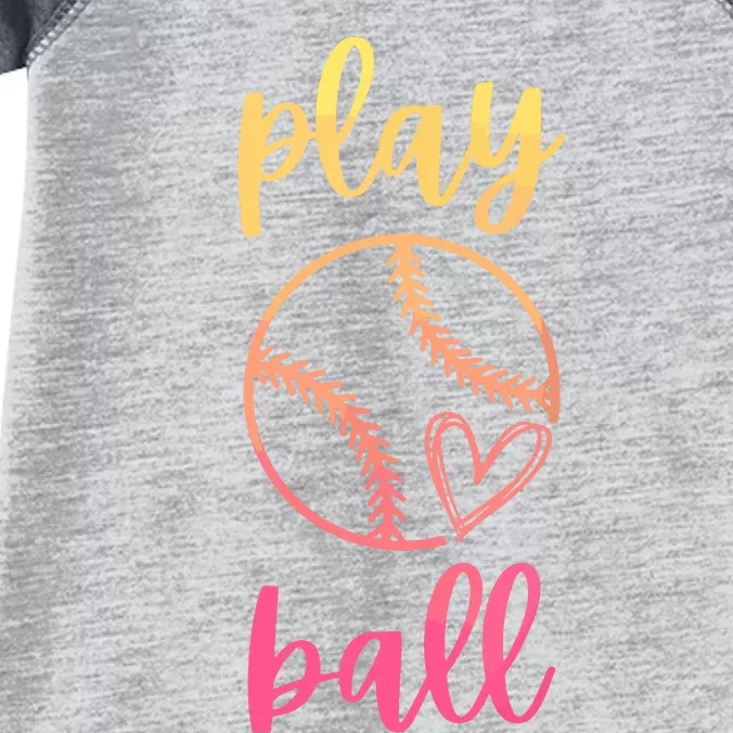 Women Teen Softball Play Ball Infant Baby Jersey Bodysuit