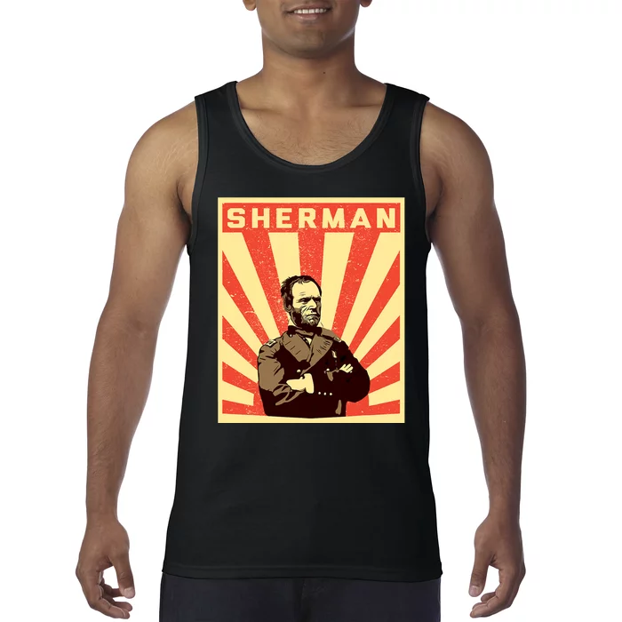 William Tecumseh Sherman Propaganda Design General Sherman Tank Top