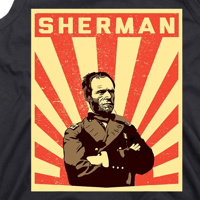 William Tecumseh Sherman Propaganda Design General Sherman Tank Top