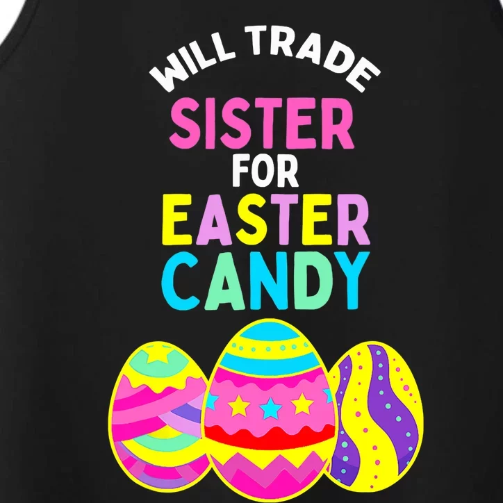 Will Trade Sister For Easter Candy Eggs Cute Boy Girl Performance Tank