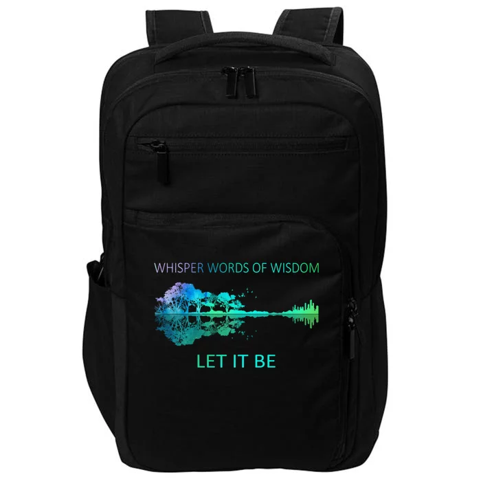 Watercolor Tree Sky There Will Be an Answer Let-It Be Guitar Impact Tech Backpack