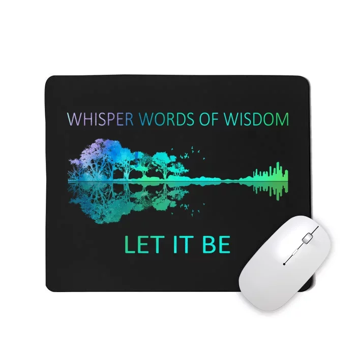 Watercolor Tree Sky There Will Be an Answer Let-It Be Guitar Mousepad