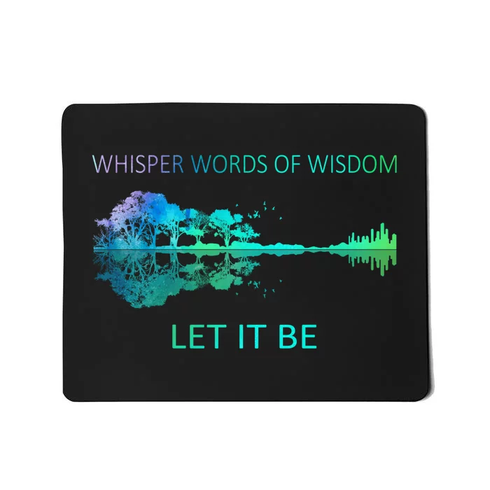 Watercolor Tree Sky There Will Be an Answer Let-It Be Guitar Mousepad