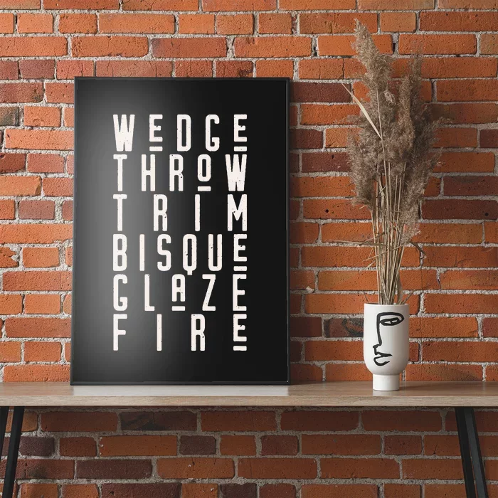 WEDGE THROW TRIM BISQUE GLAZE FIRE Pottery Ceramics Meme Poster