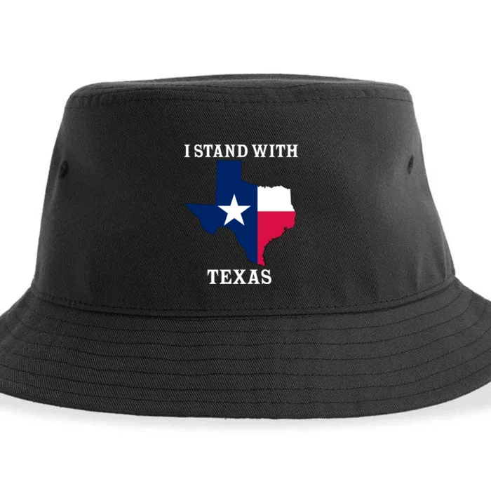 Welcome To Texas I Stand With The Texas Flag Sustainable Bucket Hat