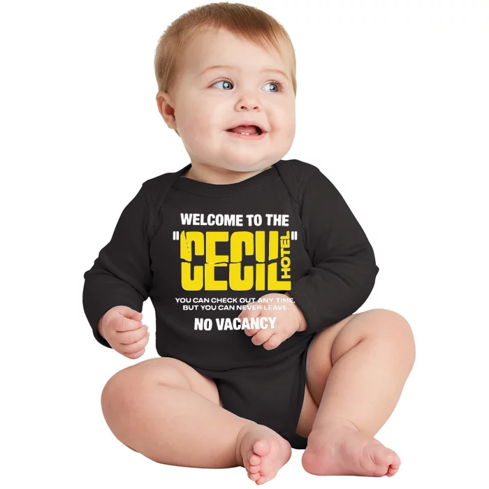 Welcome To The Cecil Hotel Baby Long Sleeve Bodysuit