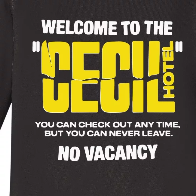 Welcome To The Cecil Hotel Baby Long Sleeve Bodysuit