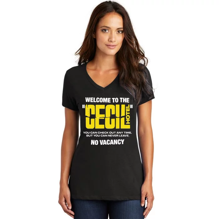 Welcome To The Cecil Hotel Women's V-Neck T-Shirt