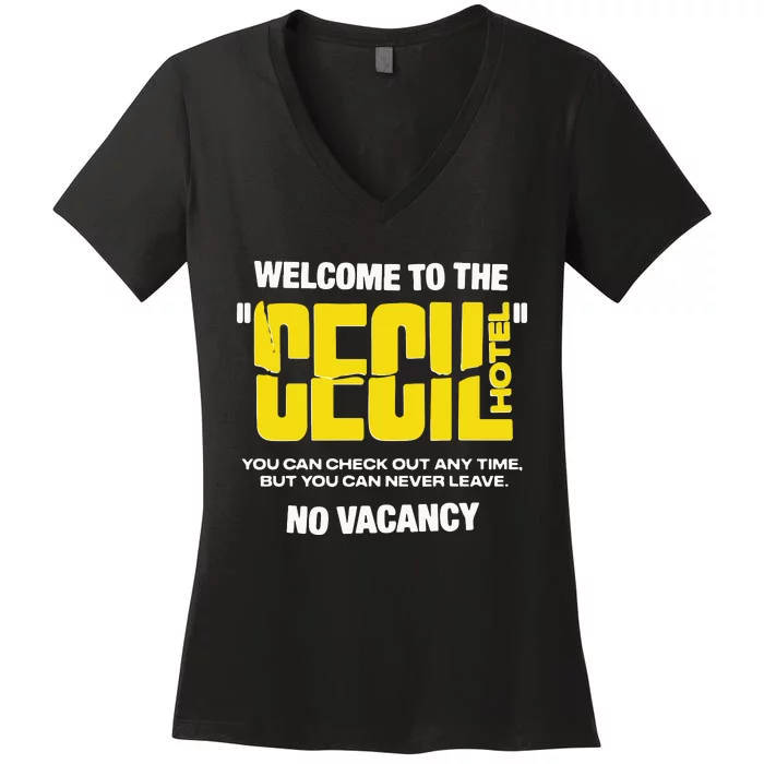 Welcome To The Cecil Hotel Women's V-Neck T-Shirt