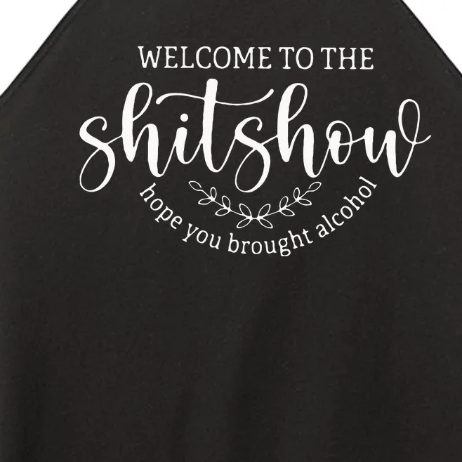 Welcome To The Shit Show Funny Mom Boss Manager Teacher Gift Women’s Perfect Tri Rocker Tank