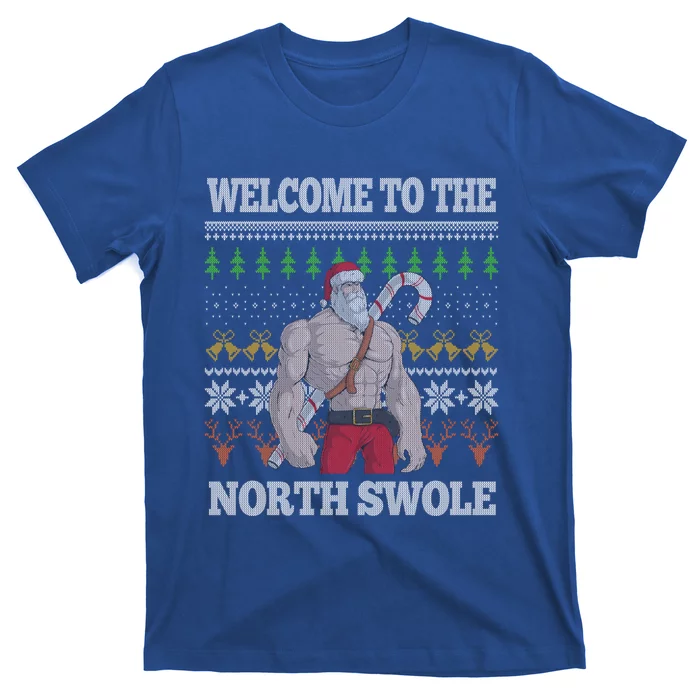 Welcome To The North Swole Santa Claus Christmas Workout Gym Gift T-Shirt