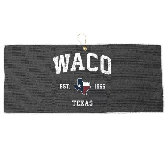 Waco Texas Tx Vintage State Flag Sports Large Microfiber Waffle Golf Towel