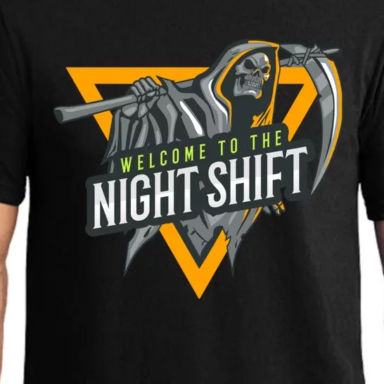 Welcome To The Night Shift Swagazon Associate Night Shifter Gift Pajama Set