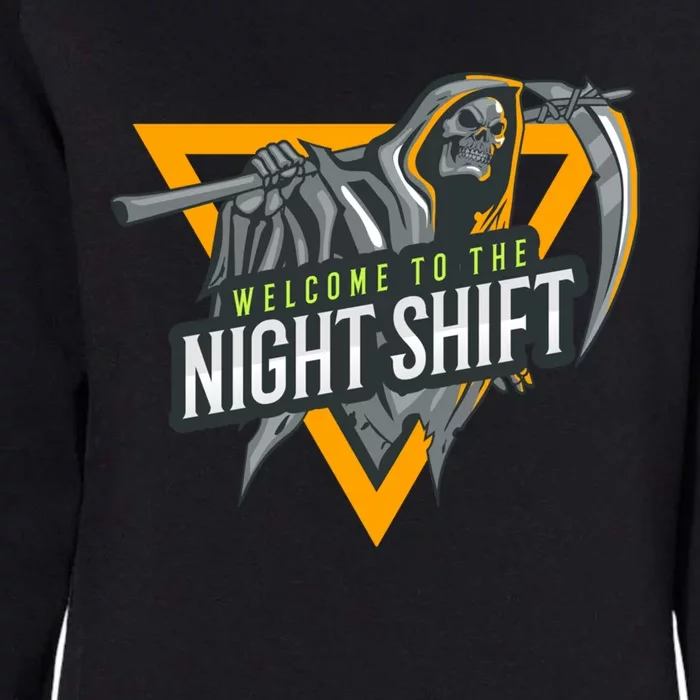 Welcome To The Night Shift Swagazon Associate Night Shifter Gift Womens California Wash Sweatshirt