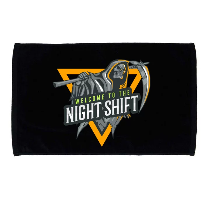 Welcome To The Night Shift Swagazon Associate Night Shifter Gift Microfiber Hand Towel