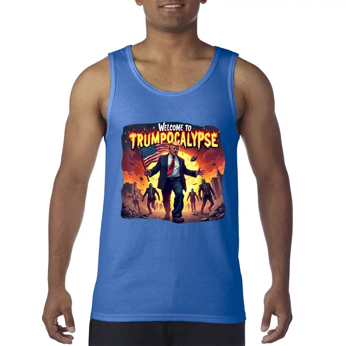 Welcome To Trumpocalypse Funny Donald Trump Halloween Tank Top