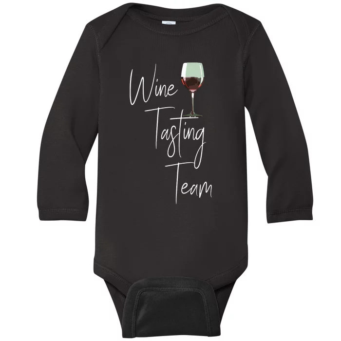 Wine Tasting Team Baby Long Sleeve Bodysuit