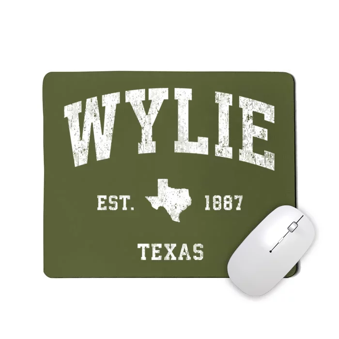 Wylie Texas Tx Vintage Athletic Sports Mousepad