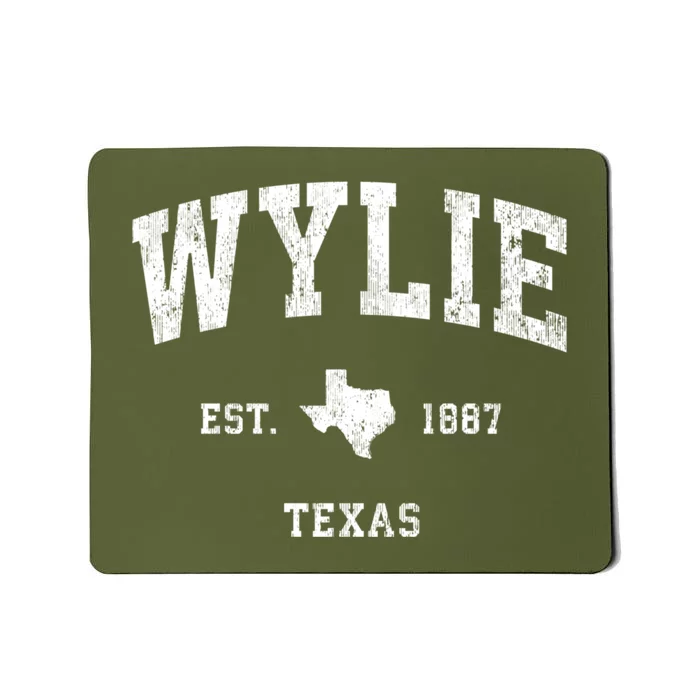 Wylie Texas Tx Vintage Athletic Sports Mousepad