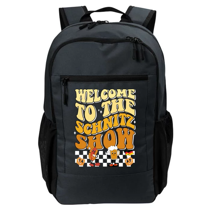 Welcome To The Schnitz Show Oktoberfest Retro Groovy Daily Commute Backpack