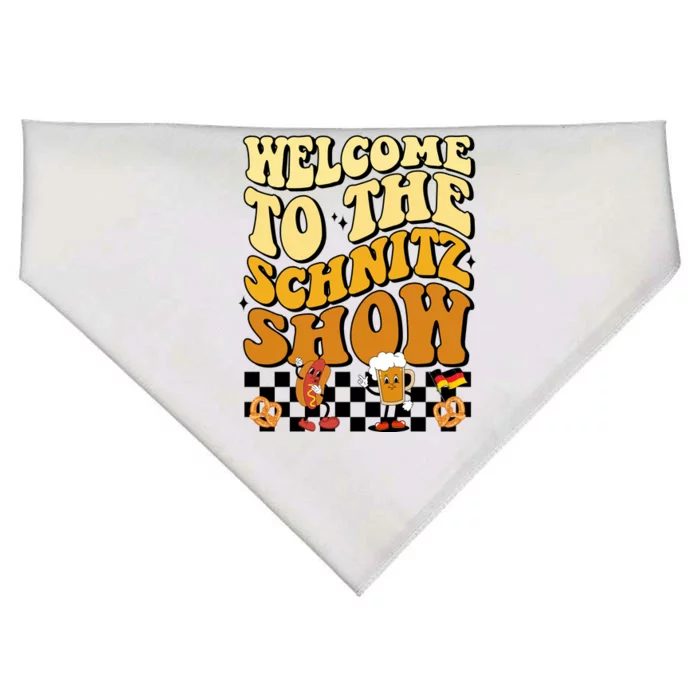 Welcome To The Schnitz Show Oktoberfest Retro Groovy USA-Made Doggie Bandana